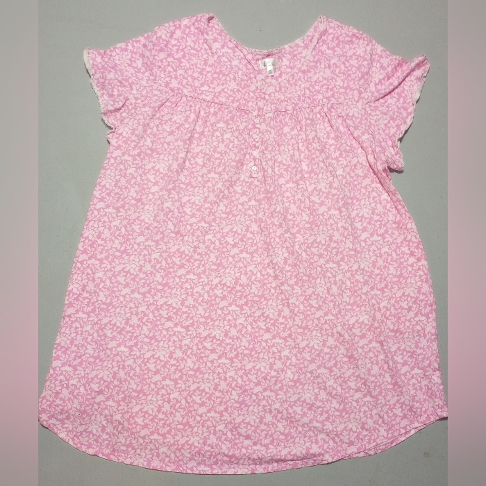 Aria Pink and White Floral Nightgown, Size 5X